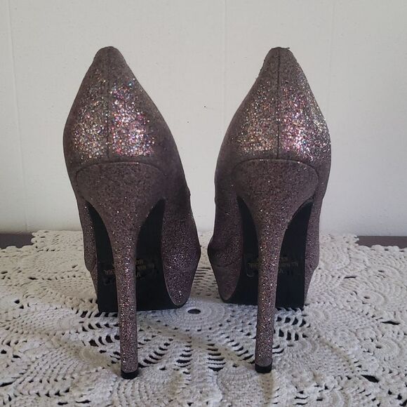 Sparkly Glittery Purple Miss Me? Heels Sz 8 - Picture 3 of 6